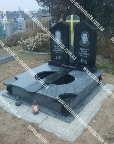 Подвійний пам’ятник з граніту №138