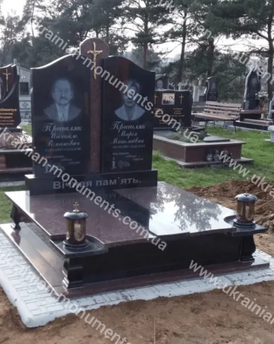 Подвійний пам’ятник з граніту №118